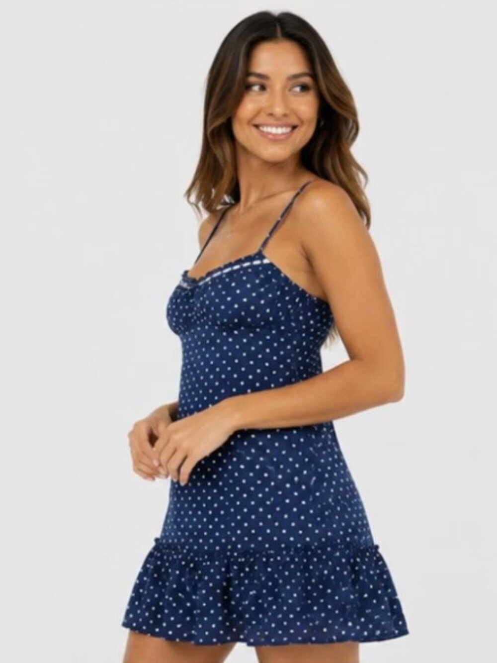 NO BOUNDARIES Drop Ruffle Mini Dress - Picture 4 of 7